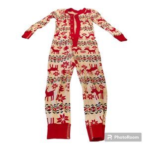 Hanna Andersson Children's Christmas Pajamas- white and red - Size 4